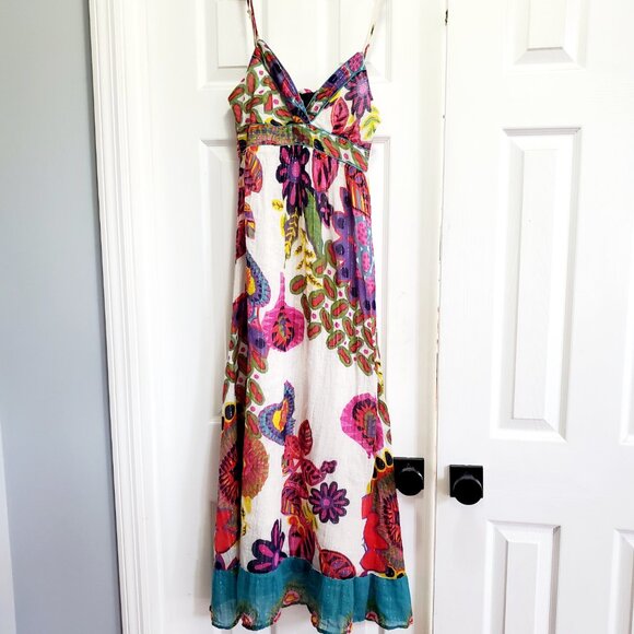 Apollo Dresses & Skirts - Apollo Boho Floral Maxi Dress Medium | Colorful Festival Resort Sundress